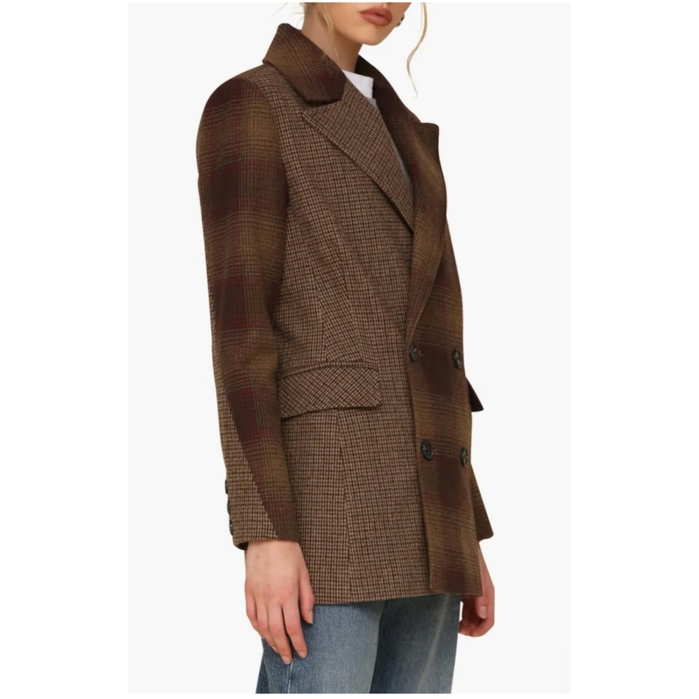 7 For All Mankind Patchwork Double Breasted Blazer - image 6